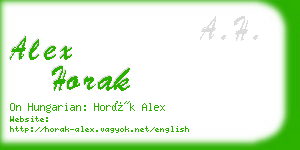 alex horak business card